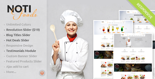 NotiFoods - Responsive Magento Theme
 TFx