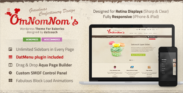 Omnomnom's - Premium theme for Bakeries
 TFx