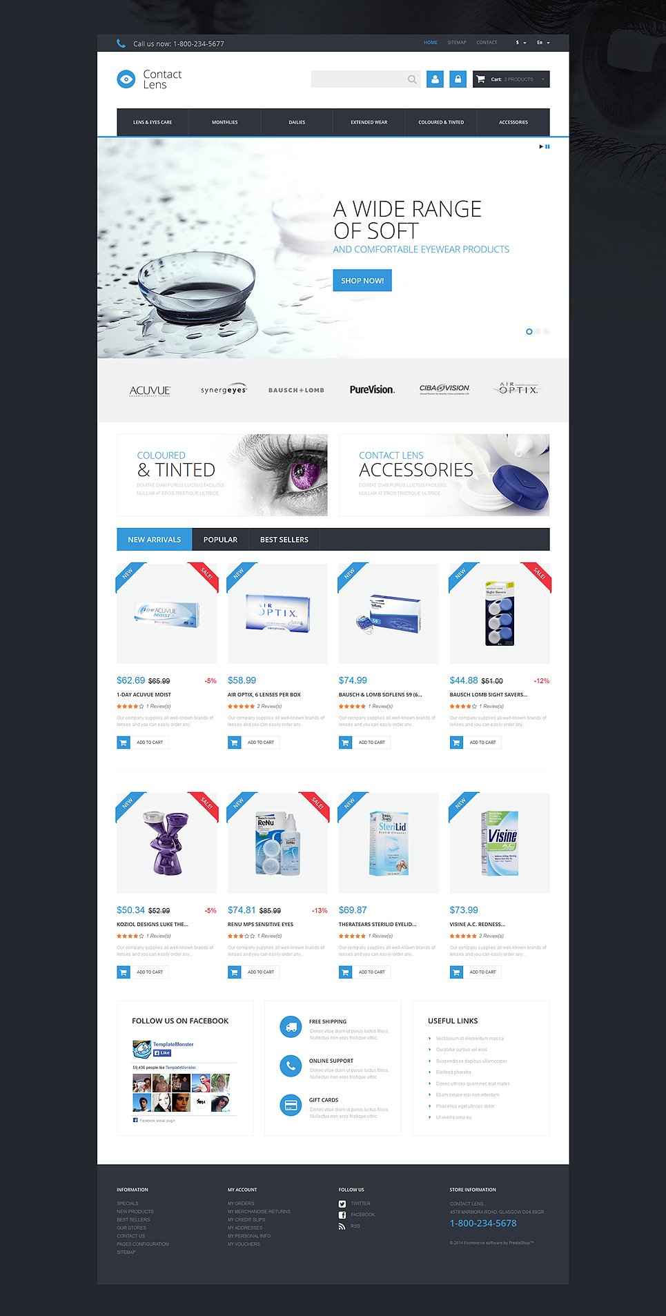 Optometrist's Responsive PrestaShop Theme TMT