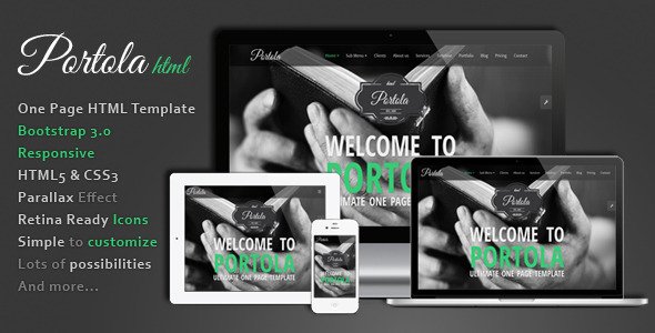 Portola - One Page HTML Template
 TFx SiteTemplates