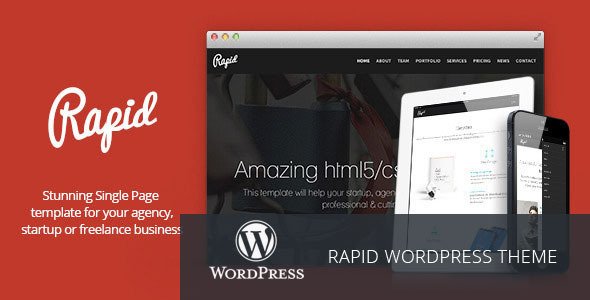 Rapid - One Page WordPress Theme
 TFx WordPress