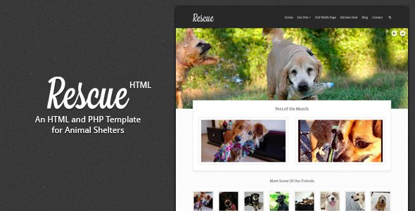 Rescue - Animal Shelter HTML Template
 TFx