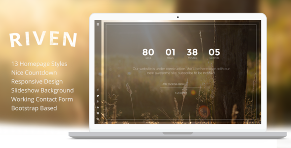 Riven - Responsive Coming Soon Template
 TFx