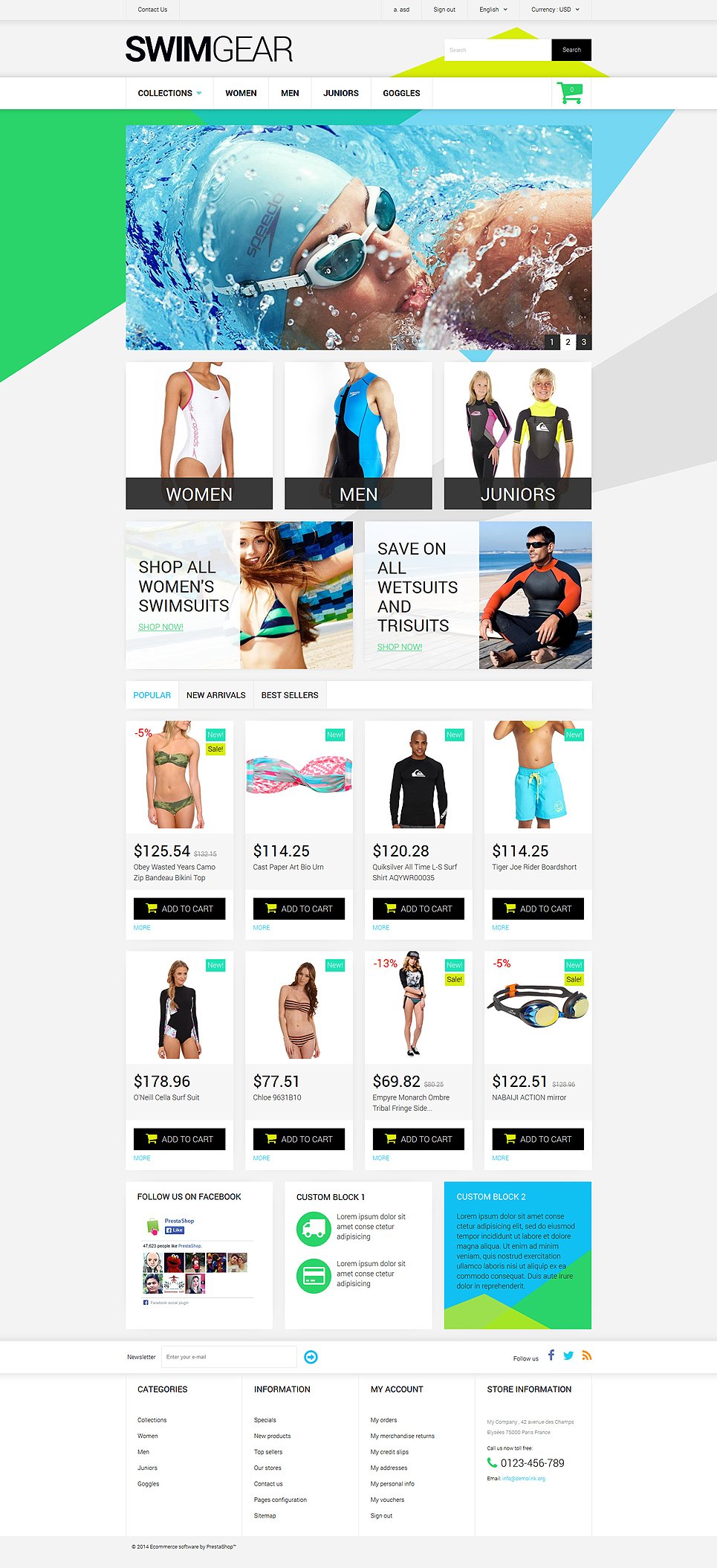 Swimwear Responsive PrestaShop Theme TMT