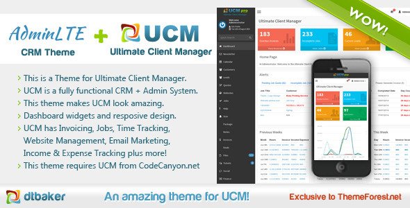 UCM Theme: AdminLTE CRM
 TFx