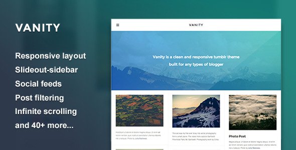 Vanity - Grid Tumblr Theme
 TFx Blogging