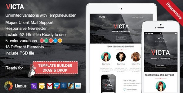 Victa Responsive Email + TemplateBuilder
 TFx
