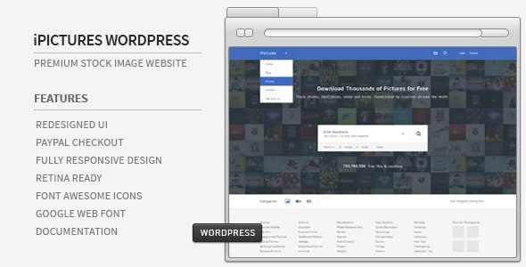 iPictures Wordpress Responsive Stock Image Website
 TFx