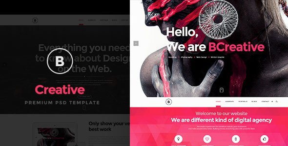BCreative - Premium PSD Template
 TFx PSDTemplates