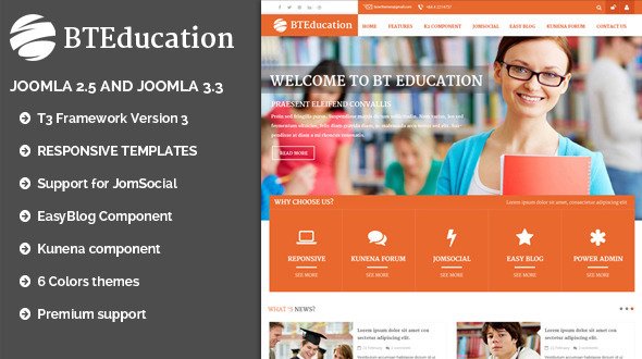 BT Education | Responsive template for Joomla
 TFx