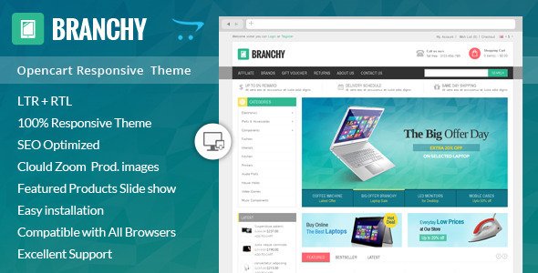 Branchy - Opencart Responsive Theme
 TFx