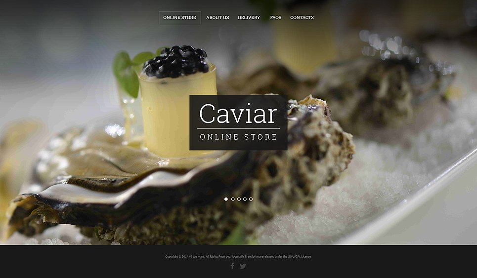 Caviar Gourmet VirtueMart Template TMT