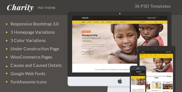 Charity PSD Theme
 TFx PSDTemplates
