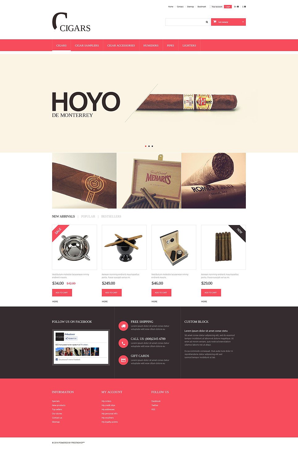 Cigars PrestaShop Theme TMT