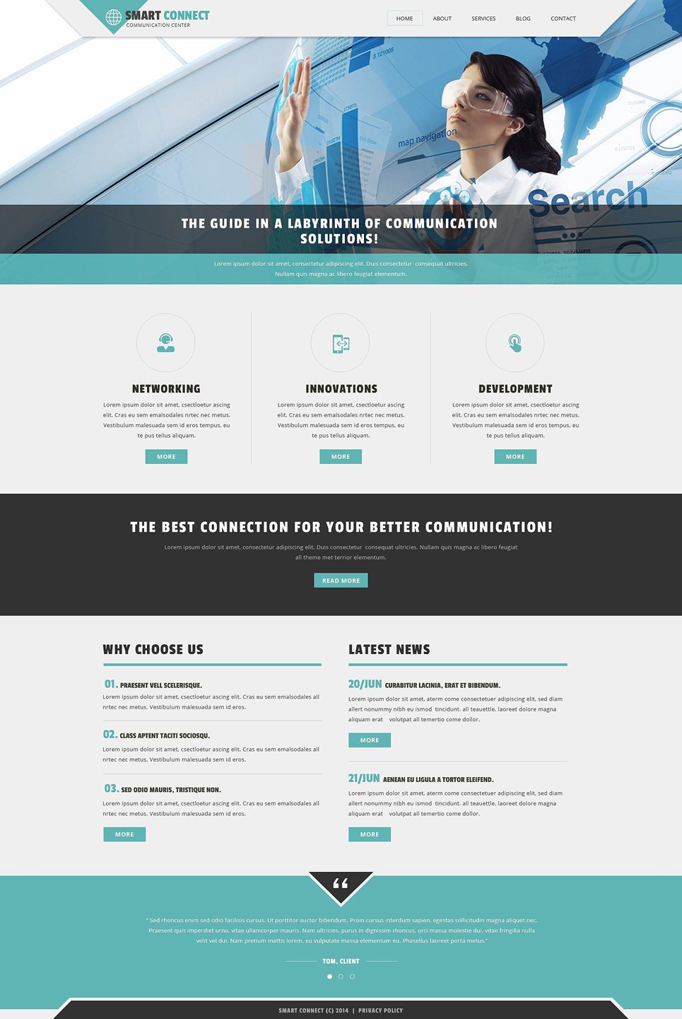 Communication Services Provider Joomla Template TMT