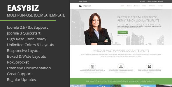Easybiz - Multipurpose Joomla Template
 TFx