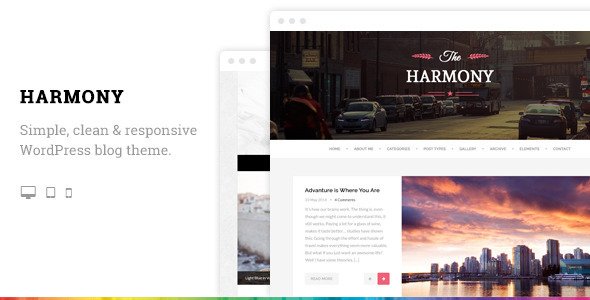 Harmony - Clean Responsive Wordpress Blog Theme
 TFx