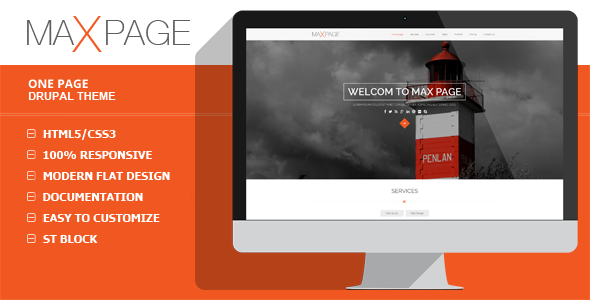 Maxpage - One Page Drupal Theme
 TFx Drupal
