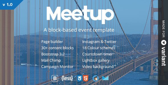 Meetup - Event Template With Page Builder
 TFx