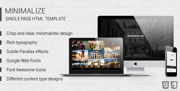 Minimalize | Multipurpose One Page Template
 TFx