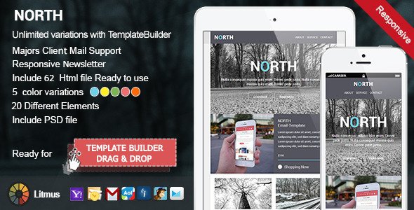 North Responsive Email + Template Builder
 TFx