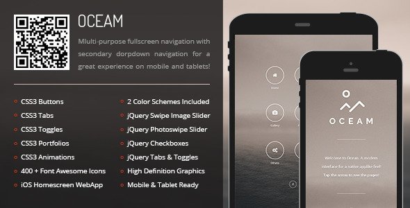 Oceam | Mobile & Tablet Template
 TFx
