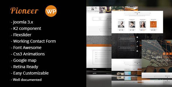 Pioneer - One Page Joomla template
 TFx