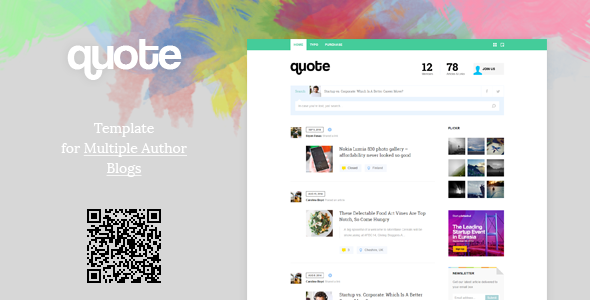 Quote: Template for Multiple Author Blog
 TFx
