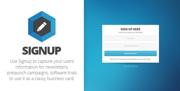 Signup Landing Page
 TFx LandingPages