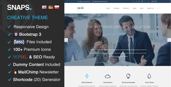 Snaps - Creative Wordpress Theme
 TFx WordPress