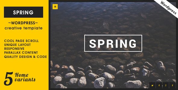 Spring - Creative One Page Wordpress Theme
 TFx