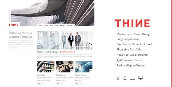 Thine - Responsive Modern HTML Template
 TFx