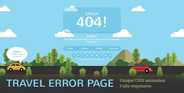 Travel Error Page
 TFx SiteTemplates