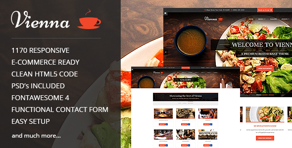 Vienna - Responsive Restaurant Template
 TFx