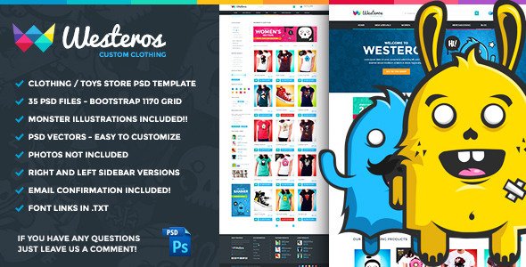 Westeros Custom Clothing PSD Template
 TFx