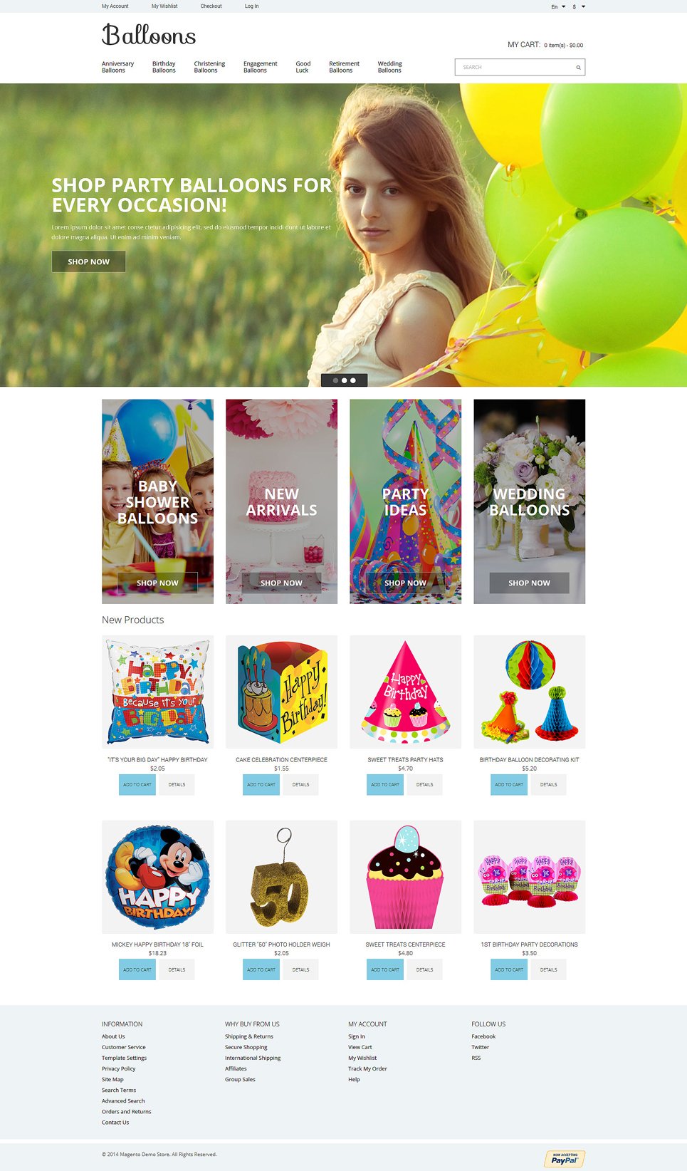 Balloons Joy Magento Theme TMT