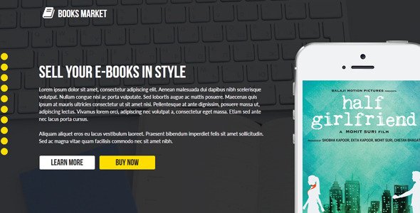 Books Market - Creative Landing Page Template
 TFx
