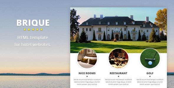 Brique - Hotel HTML template 
 TFx SiteTemplates