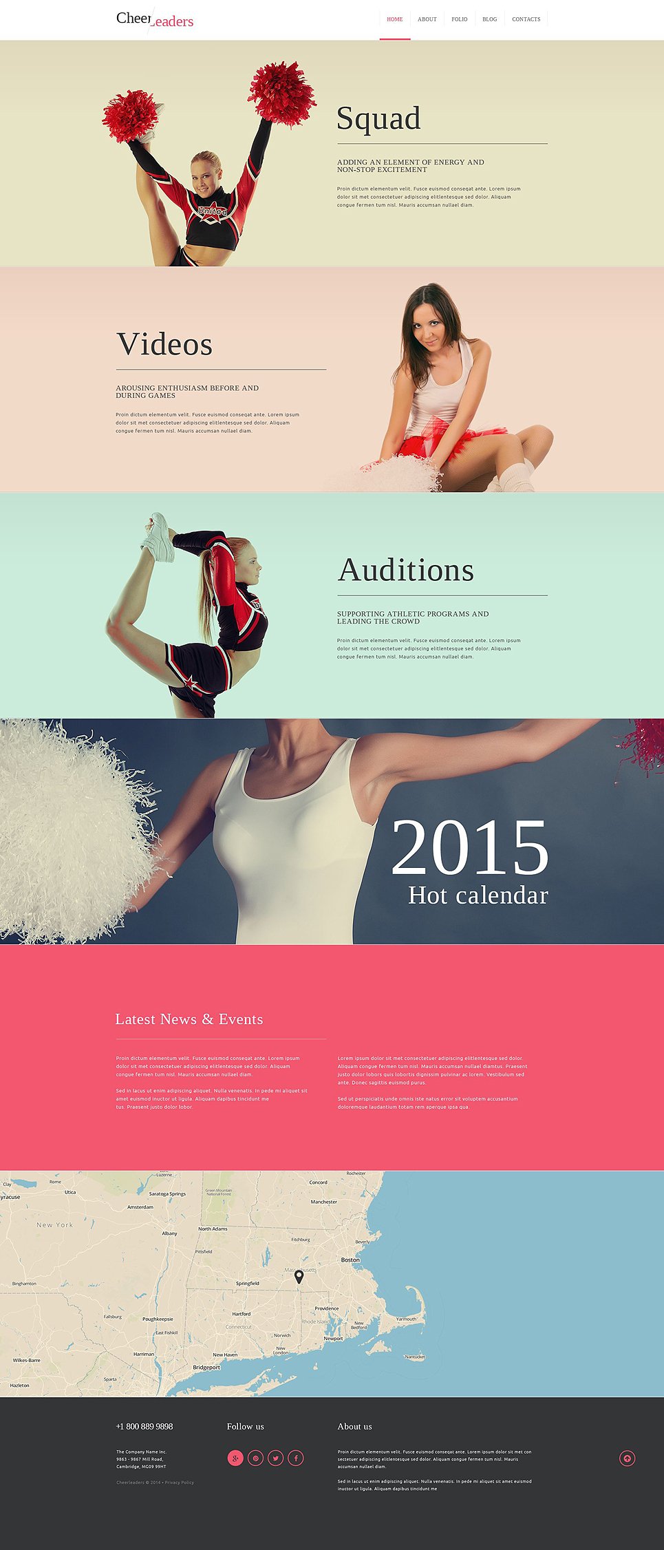 Cheerleading Squad Joomla Template TMT