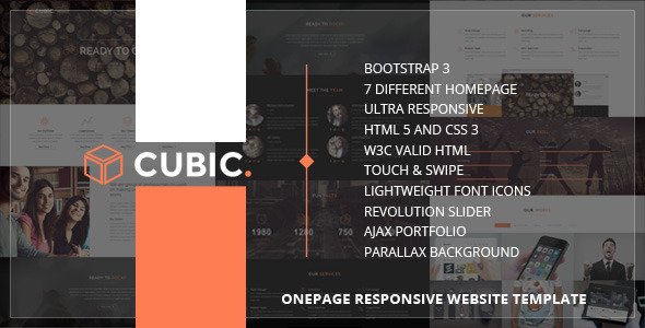 Cubic - One Page Responsive HTML Template
 TFx