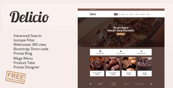 Delicio - Responsive Prestashop Theme
 TFx