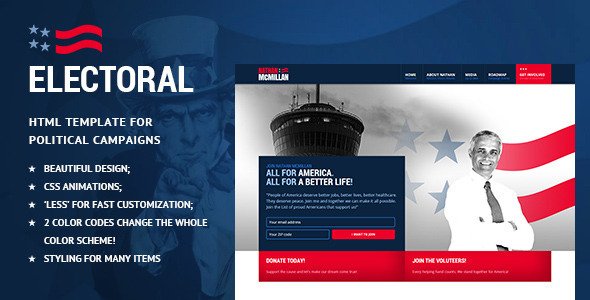 Electoral - Political Non-Profit HTML Template
 TFx