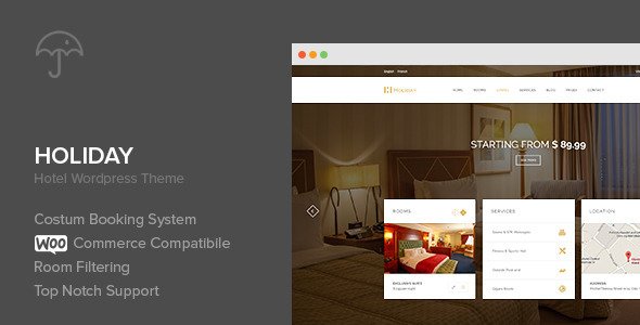 Holiday - Hotel WordPress Theme
 TFx WordPress