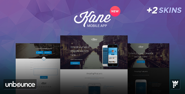 Kane - Responsive Unbounce App Landing Page
 TFx
