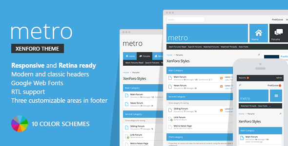 Metro — XenForo Responsive & Retina Ready Theme
 TFx