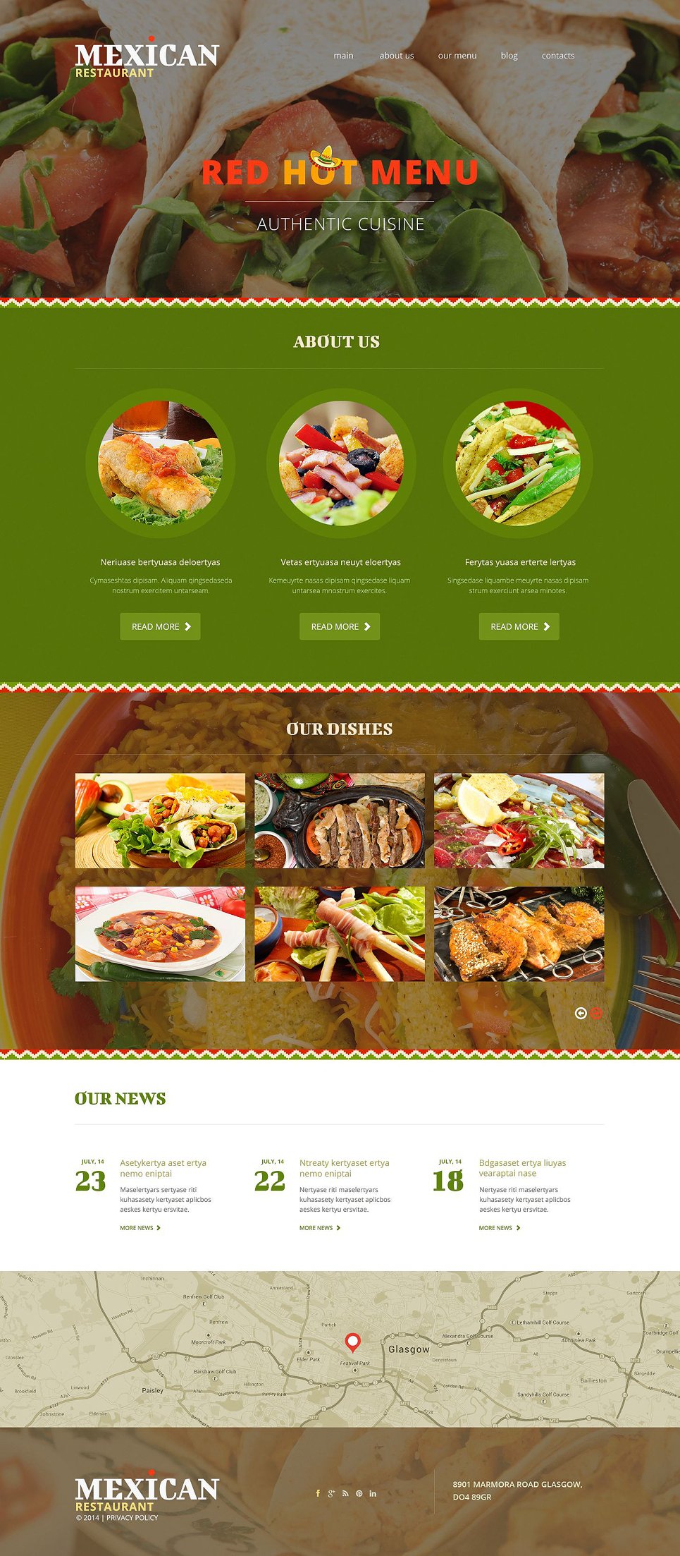 Mexican Restaurant Joomla Template TMT