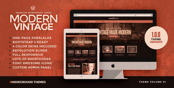 Modern Vintage | Premium One Page WordPress Theme
 TFx