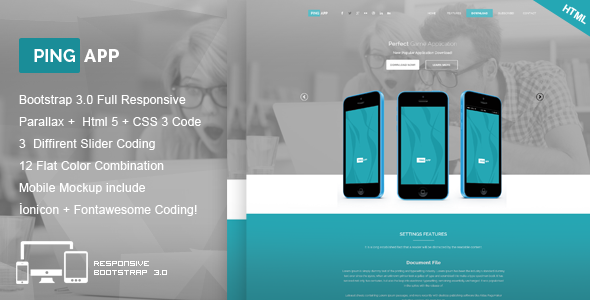 Ping App - One Page App Landing Page
 TFx