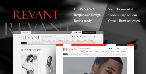 Revant magazine WordPress theme
 TFx WordPress