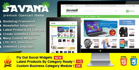 Savana - Premium Opencart Theme
 TFx OpenCart